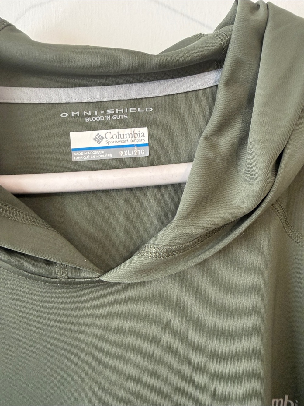 Columbia Olive Green Omni-Shield Hooded Pullover